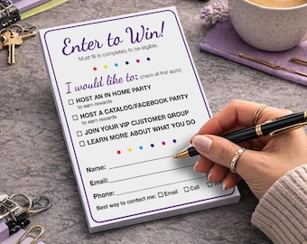 Boleto de entrada imprimible para sorteo, boleto de rifa, letrero para participar y ganar, descarga digital