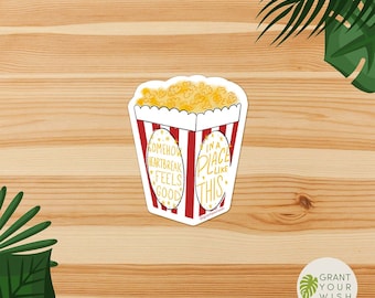 Popcorn Sticker, AMC Sticker, Nicole Kidman movie theater montage, Somehow, heartbreak feels good in a place like this.