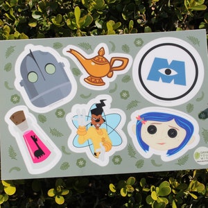 Favorite Movies Sticker Sheet | Disney Movie Stickers | Underrated Movies | Sticker Sheet