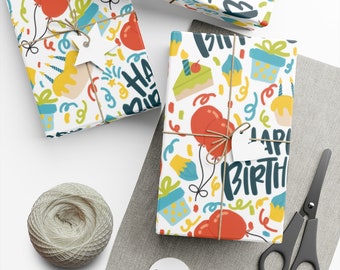 Happy Birthday Gift Wrap Papers
