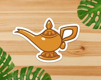 Genie's Lamp Sticker | Aladdin Stickers | Genie Lamp Stickers | Premium Stickers