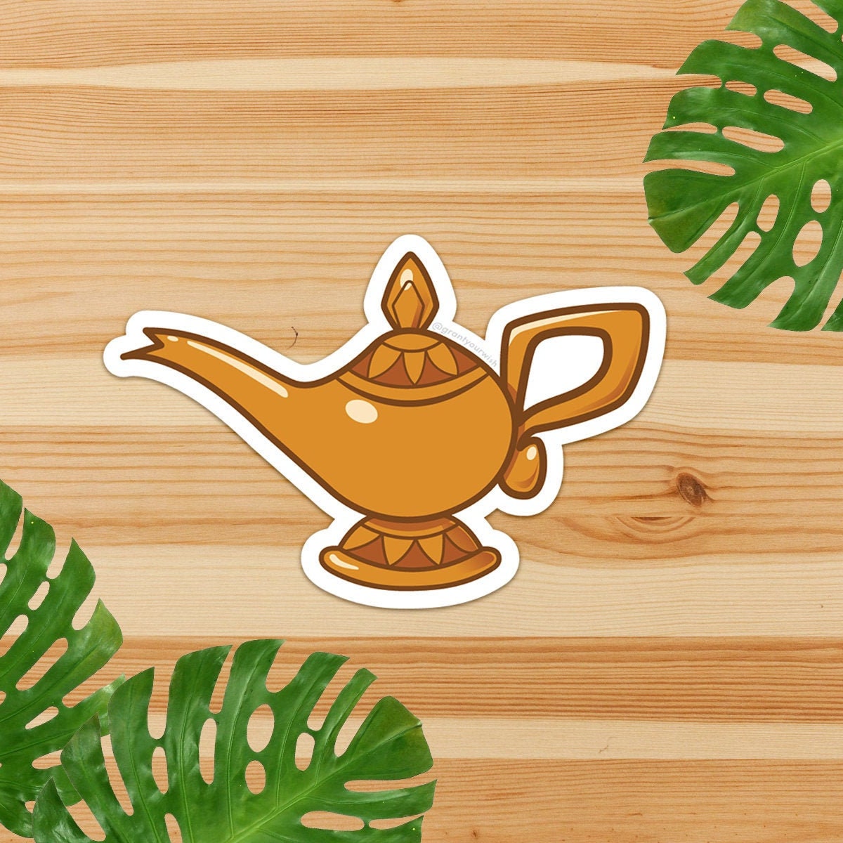 Genie's Lamp Sticker Aladdin Stickers Genie Lamp Etsy