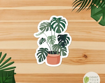 Plant Sticker Monstera Plant Mom Monstera