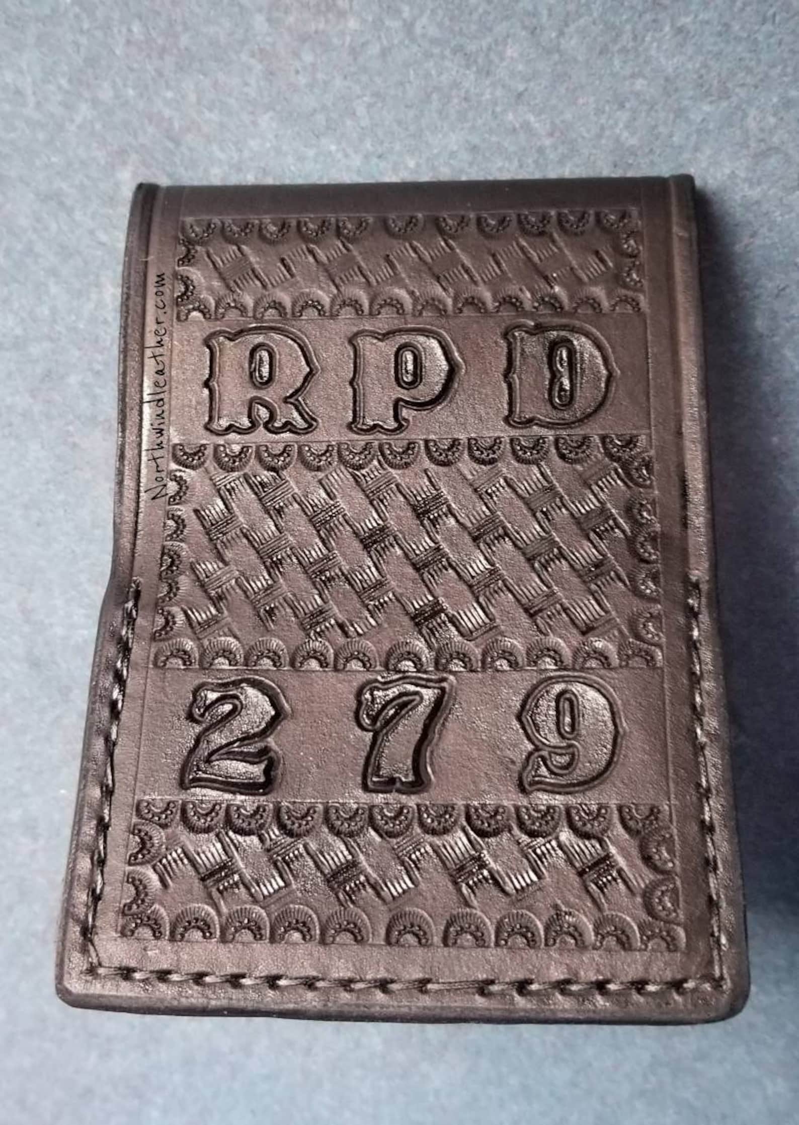 Police Field Interview Notebook Cover Leather. Basketweave Etsy