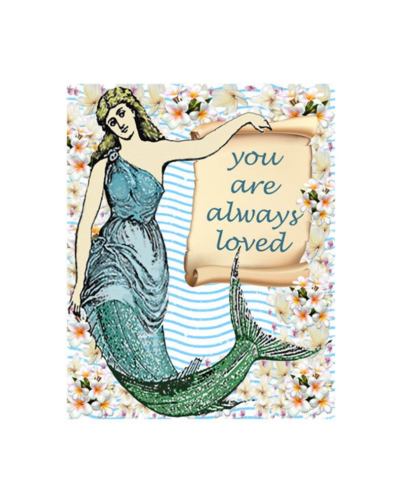 inspirational quotes mermaid image nursery decor kids wall