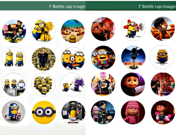 minions minions bottlecap images minions bottlecap template etsy