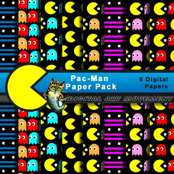 Scrapbook De Pac Man Pac Man Blog Wallpaper Pac Man Etsy Espana