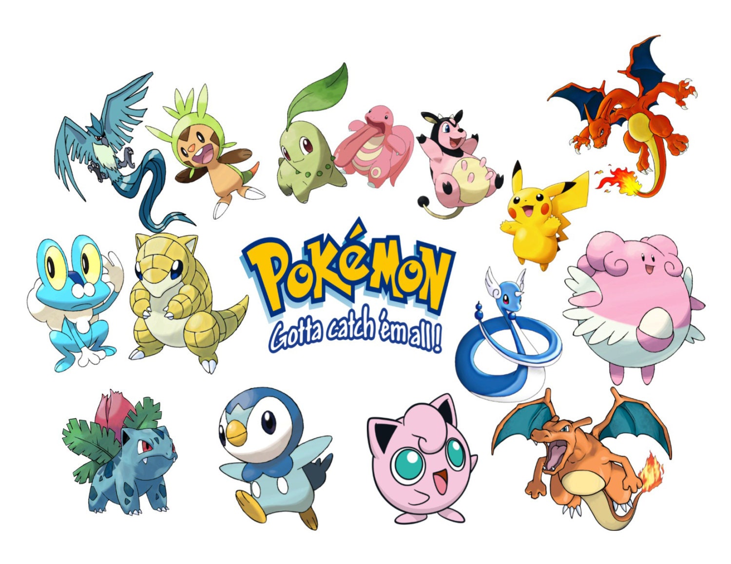 Image Pokemon aller Pokemon Go découpe Pokemon Go modèle | Etsy