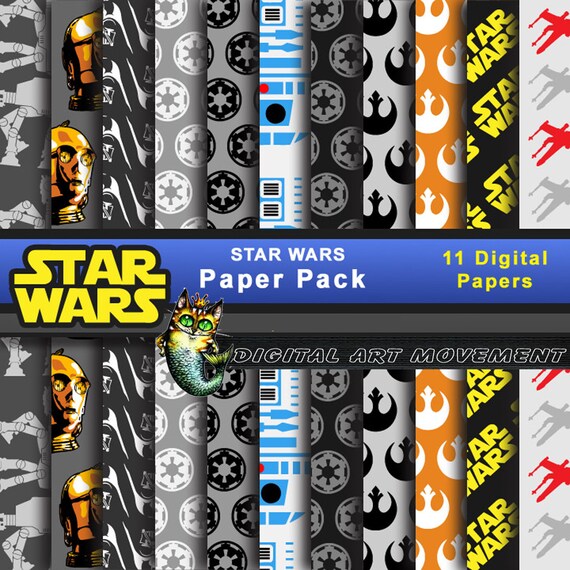 Star Wars Seamless Patternsstar Wars Digital Gamingstar Wars Etsy