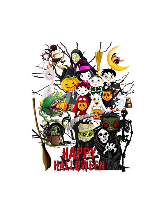Halloween Image Spooky Image 121 Items Craft Supplies Etsy