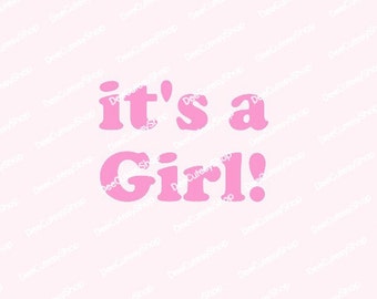 its a girl announcement etsy