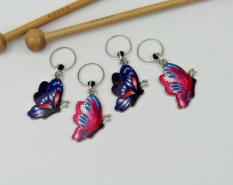 4 cute stitch marker butterflies