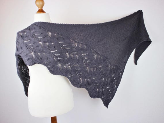Advanced Shawl Knitting Pattern Asymmetrical Lace Shawl – Lace Shawl Pattern – Modern Knit Shawl – PDF Pattern – English & German