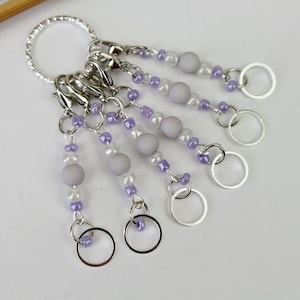 2 in 1 Stitch Markers 6 Pieces Progress Markers and Stitch Markers