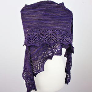 Strickanleitung halbrundes Tuch Willow / PDF Anleitung Tuch stricken für Anfänger / Strickmuster Schal Stola Lace Muster / DE&EN