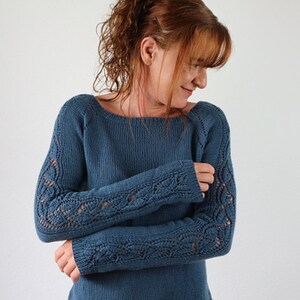 Simple Sweater knitting pattern Pullover Bella image 3