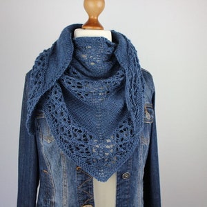 Knitting pattern shawl PDF Hippie in english and german