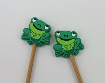 Stitch stopper knitting needle stopper 2 pieces frog