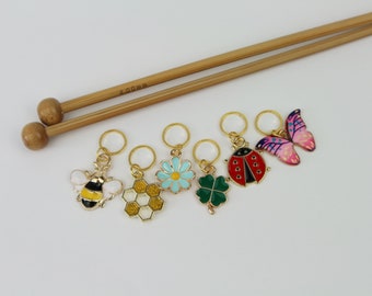 6 cute stitch markers