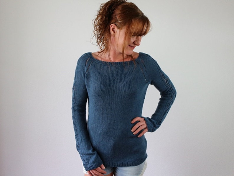 Simple Sweater knitting pattern Pullover Bella image 5