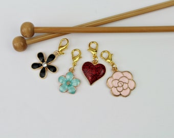 4 cute stitch markers/progress markers