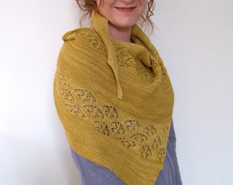 Shawl Knitting PATTERN PDF, Knitted Shawl Pattern,  Shawl Wrap, asymetrical Shawl Mrs Jones