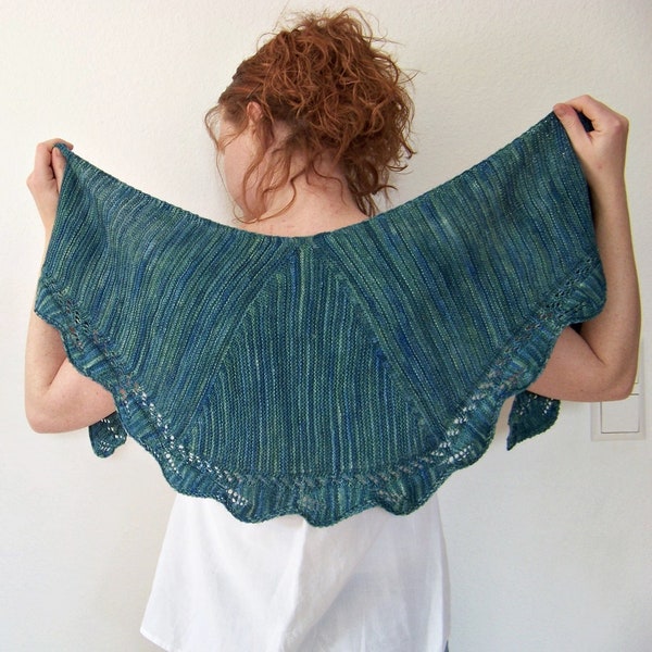 Shawl Knitting PATTERN PDF, Knitted Shawl Pattern, Lace Shawl Wrap, Shawl Hold on