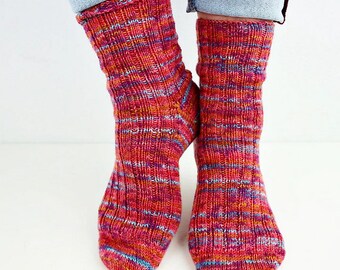 Handgestrickte Socken in Gr. 38/39