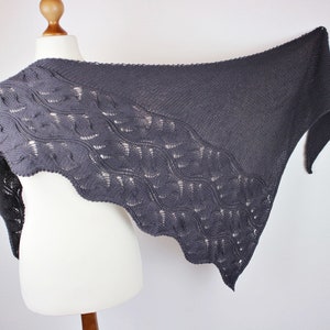 Shawl Knitting PATTERN PDF, Knitted Shawl Pattern, Lace Shawl Wrap, asymetrical Shawl Harmony