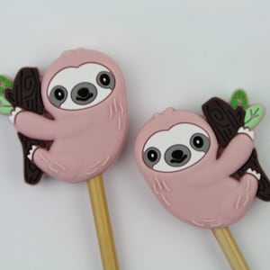 Stitch stoppers knitting needle stoppers 2 pieces sloth
