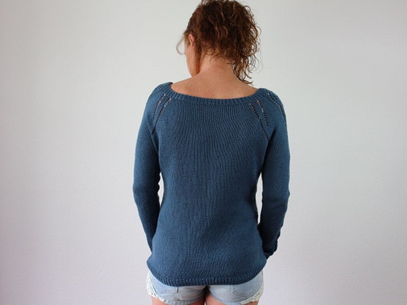Simple Sweater knitting pattern Pullover Bella image 4