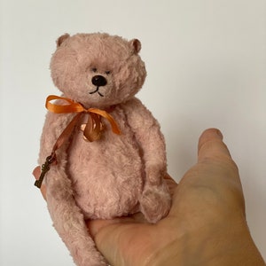 Ursinho de pelúcia feito à mão, brinquedo de ursinho de pelúcia, para amantes de ursos, urso em miniatura