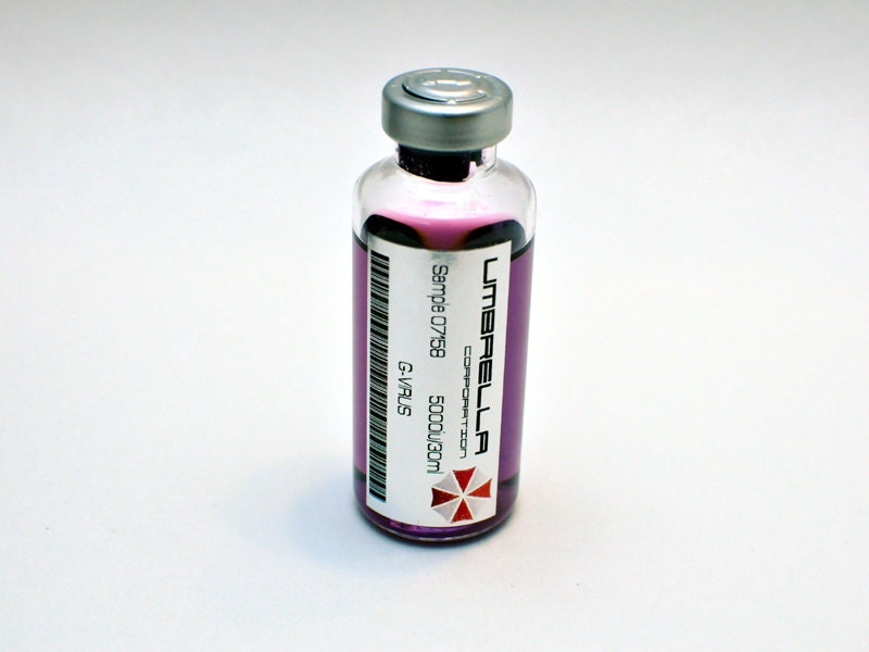 Resident Evil Umbrella Corporation G-Virus Vial Prop