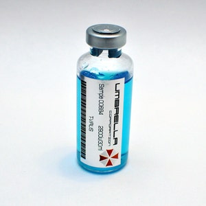 Resident Evil Umbrella Corporation T-Virus, Anti-Virus, and T-Virus Isolated Nemesis Enhancment Vial Prop image 2