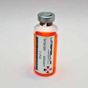 Resident Evil Umbrella Corporation C-Virus (Chrysalid Virus) Vial Prop
