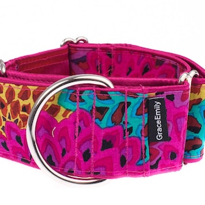 Pink Martingale collar, greyhound collar, 2 inch, dog collar, pink,martingale collars