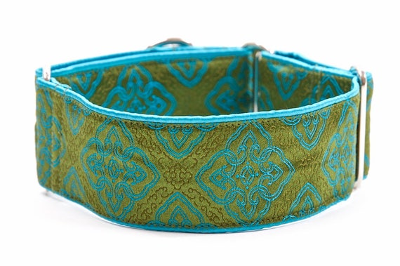 Brocade Martingale Dog Collar Inch Luxury Greyhound Collar