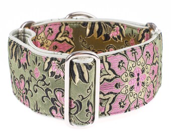 Martingale Hundehalsband & Leine Set – Mit Gänseblümchen-Design, Größe M, Dunkelblau