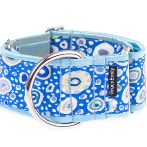 Blue martingale collar, martingale collar, greyhound collar, 2 inch, dog collar, martingale collars,collars