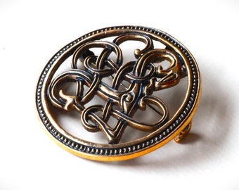 Vintage Sigmund Espeland Norway Norwegian Scandinavian Bronze Brooch Pendant Viking style Snorre series
