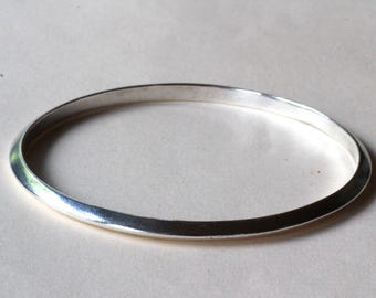 PLUS , Erling Christoffersen, for Norway Silver Designs. Scandinavian Mid-century Modernist MCM Silver Sterling Bracelet Bangle "Multiring"