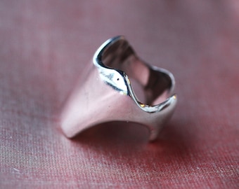 Denmark Jacob Hull Buch & Deichmann Signed Silver Sterling Scandinavian Danish MCM Modernist  Minimalist Unisex 925S Silver Sterling Ring