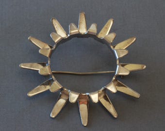 Tone Vigeland PLUS Norway Silver Designs Scandinavian Vintage Mid century Modernist MCM Sterling Silver 925S Brooch Pin "Sun"
