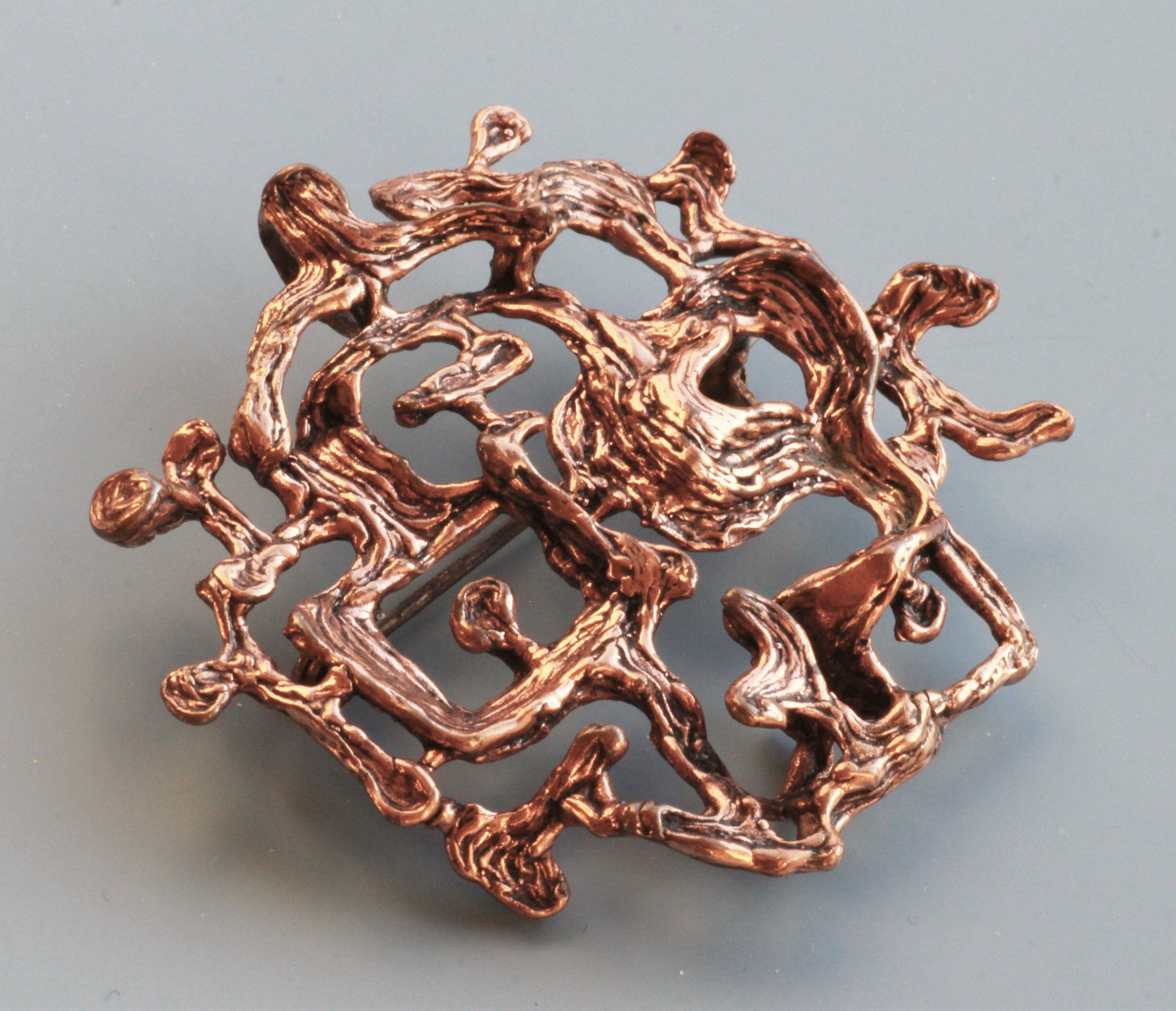 Vintage silver brooch Else Paul Berntsen Hughes sterling brutalist brooch pin from Norway 1960 1970 Studio E/&P