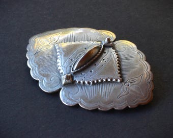 Norwegian Handmade Elise Thiis-Evensen for Huldresølv Vintage Scandinavian Sterling Silver 925S Brooch Pin turned into a Pendant