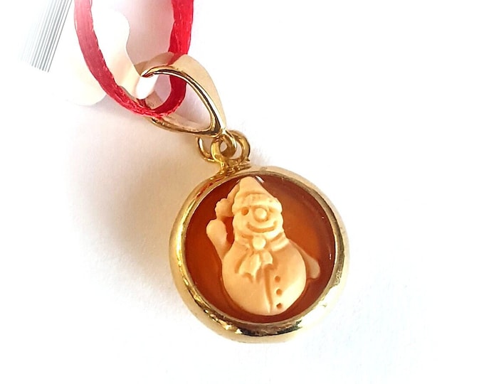 Shell cameo charm Christmas snowman pandora bracelet italian cameo jewelry donadio cameo shell Charme camée カメオの魅力 Камея браслет