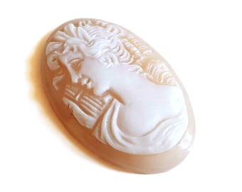 Cammeo smontato nudo Saffo poetessa greca