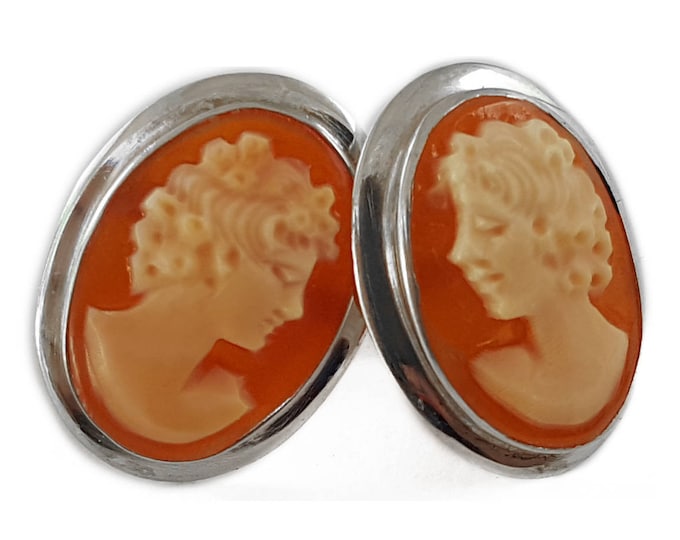 Classic shell cameo earrings italian cameo jewelry donadio cameo shell boucles oreilles camée pendientes camafeo カメオイヤリング Камея серьги