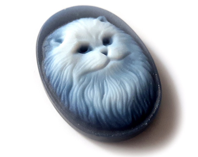 Blue stone cameo cat italian cameo jewelry donadio agate stone cameo camée lâche ルーズカメオ свободная камея camafeo flojo