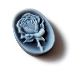 Blue stone cameo Rose flower italian stone cameo jewelry donadio agate stone cameo camée lâche ルーズカメオ свободная камея camafeo flojo